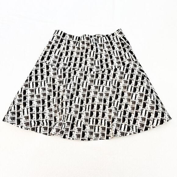 Karen Millen England Printed Flare Circle Skirt Size 6 NWT - Picture 1 of 8
